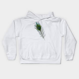 Peacock Feather Print Kids Hoodie